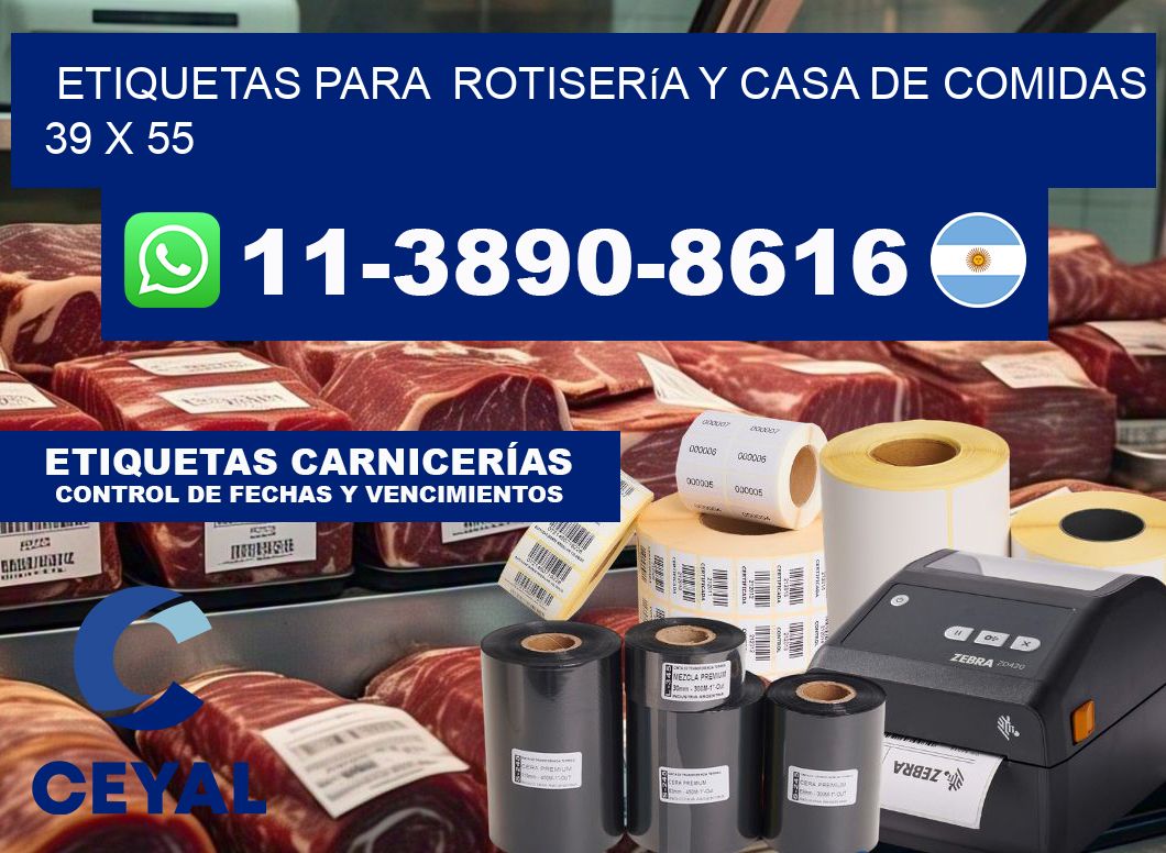 etiquetas para  Rotisería y casa de comidas 39 x 55
