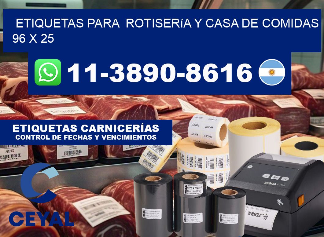 etiquetas para  Rotisería y casa de comidas 96 x 25