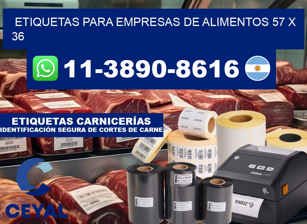 etiquetas para empresas de alimentos 57 x 36