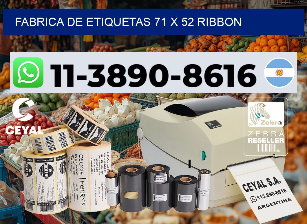 fabrica de etiquetas 71 x 52 ribbon