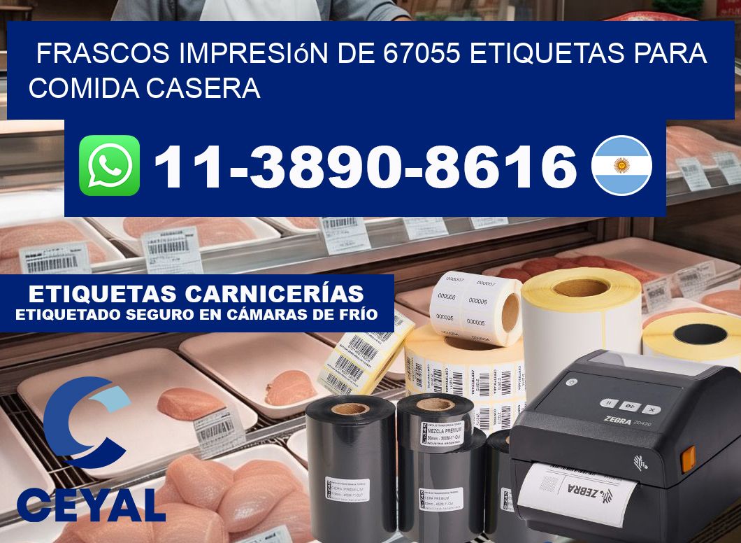 frascos impresión de 67055 etiquetas para comida casera
