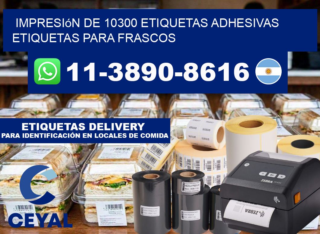 impresión de 10300 etiquetas adhesivas etiquetas para frascos