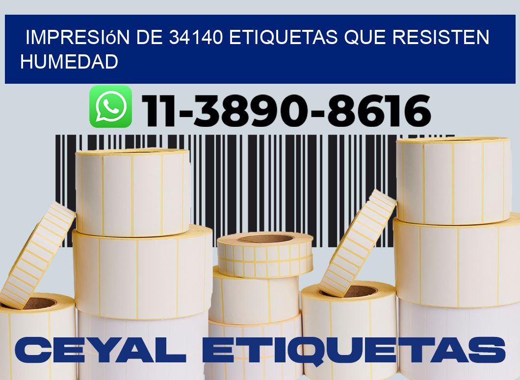 impresión de 34140 etiquetas que resisten humedad