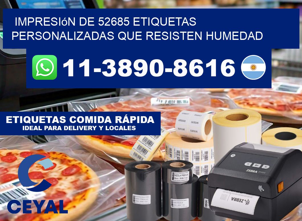 impresión de 52685 etiquetas personalizadas que resisten humedad