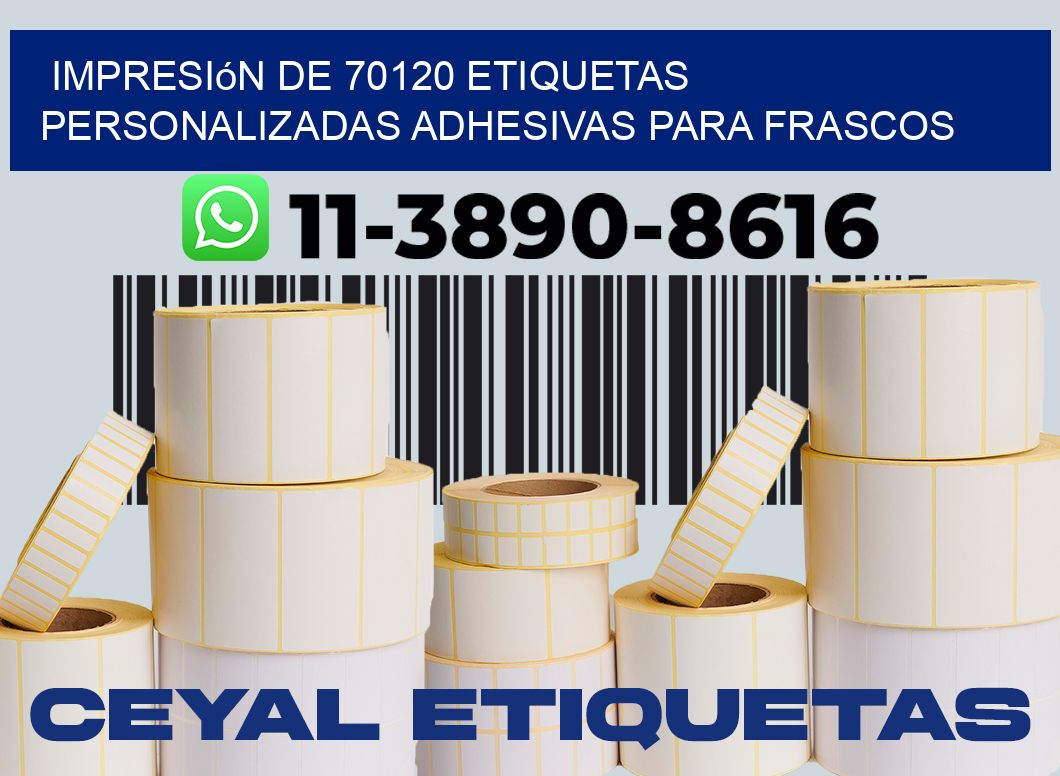 impresión de 70120 etiquetas personalizadas adhesivas para frascos