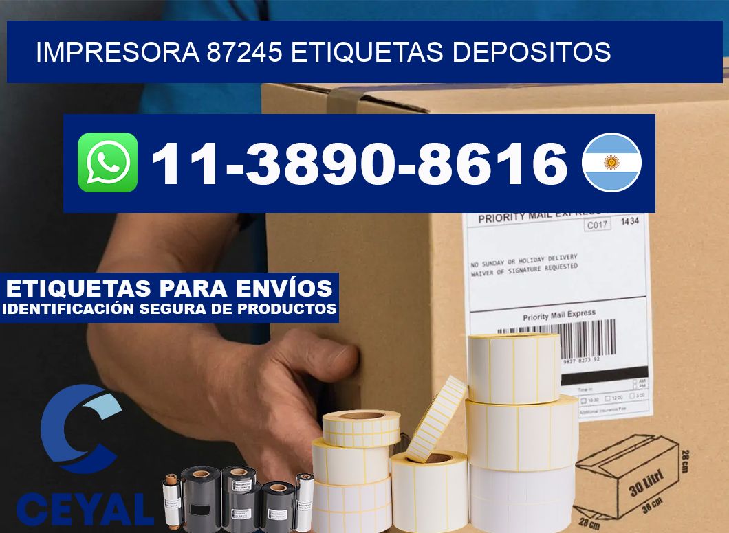 impresora 87245 etiquetas depositos