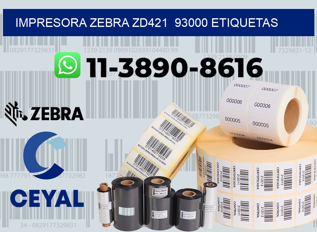 impresora zebra zd421  93000 etiquetas