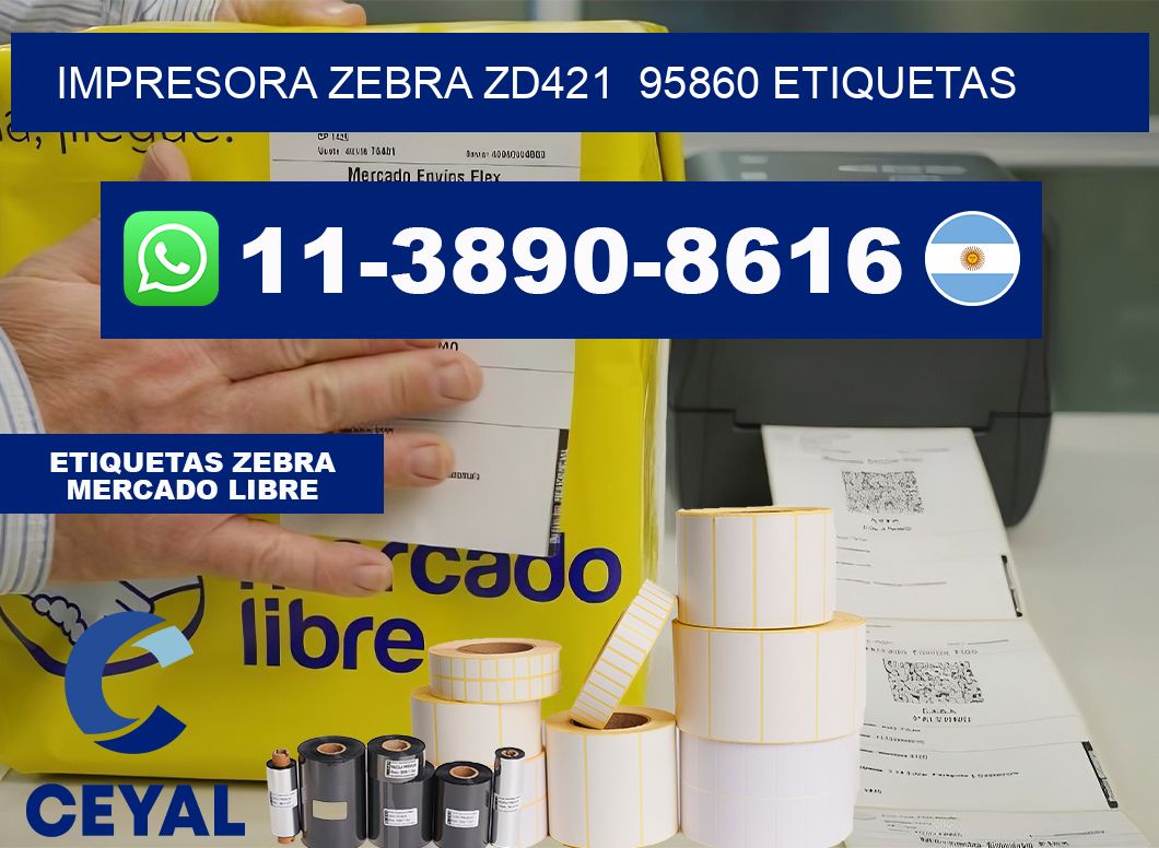 impresora zebra zd421  95860 etiquetas