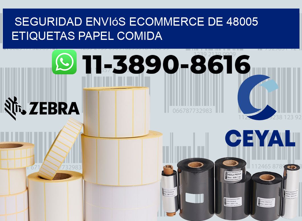 seguridad enviós ecommerce de 48005 etiquetas papel comida