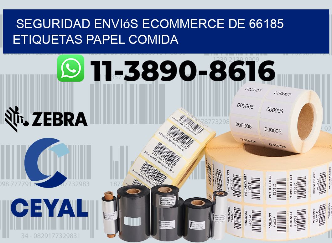 seguridad enviós ecommerce de 66185 etiquetas papel comida