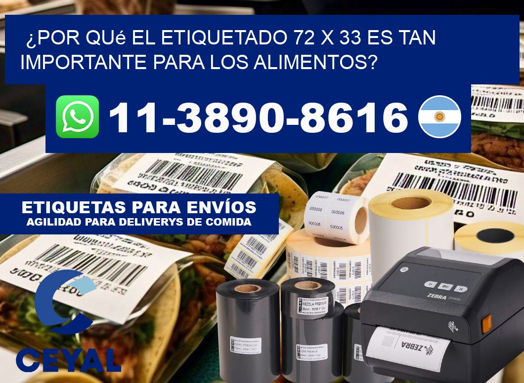 ¿Por qué el etiquetado 72 x 33 es tan importante para los alimentos?