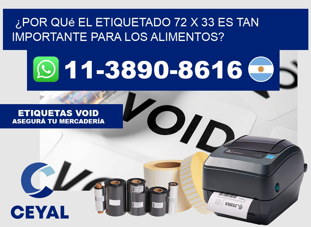 ¿Por qué el etiquetado 72 x 33 es tan importante para los alimentos?