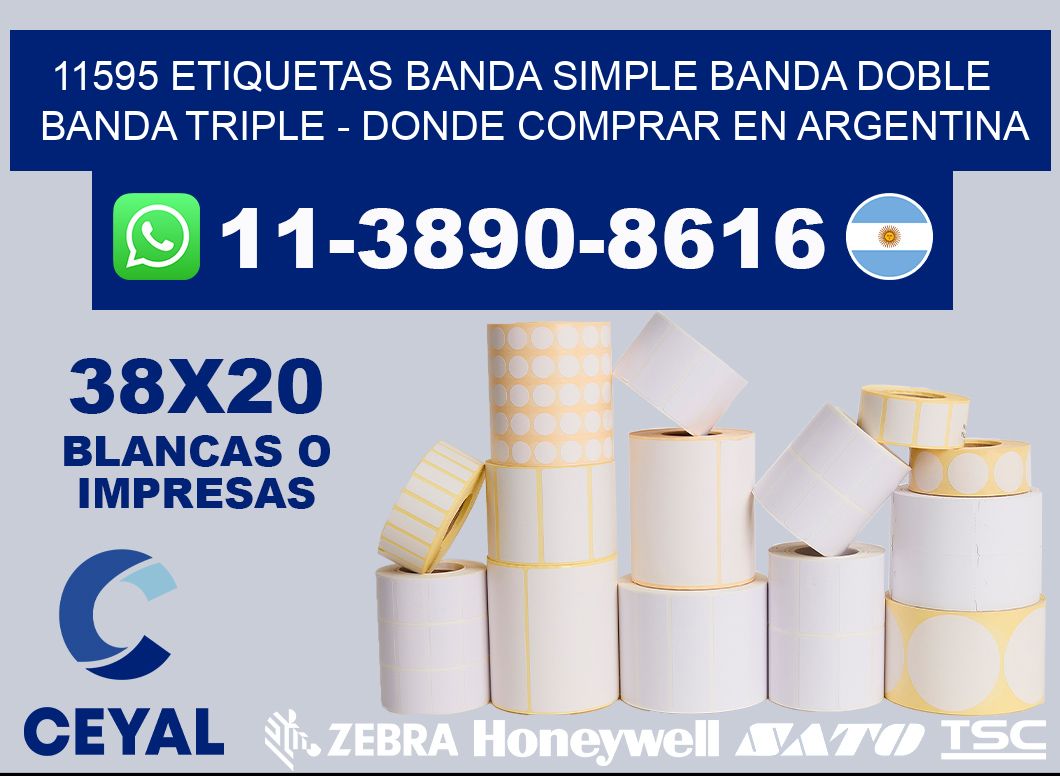 11595 etiquetas banda simple banda doble banda triple - Donde Comprar en Argentina