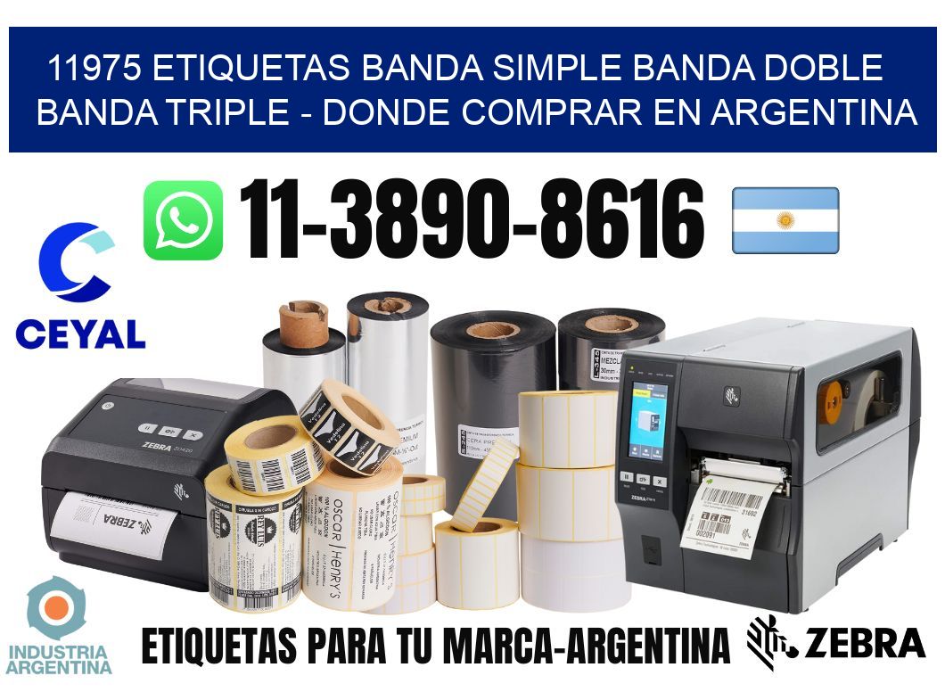 11975 etiquetas banda simple banda doble banda triple - Donde Comprar en Argentina