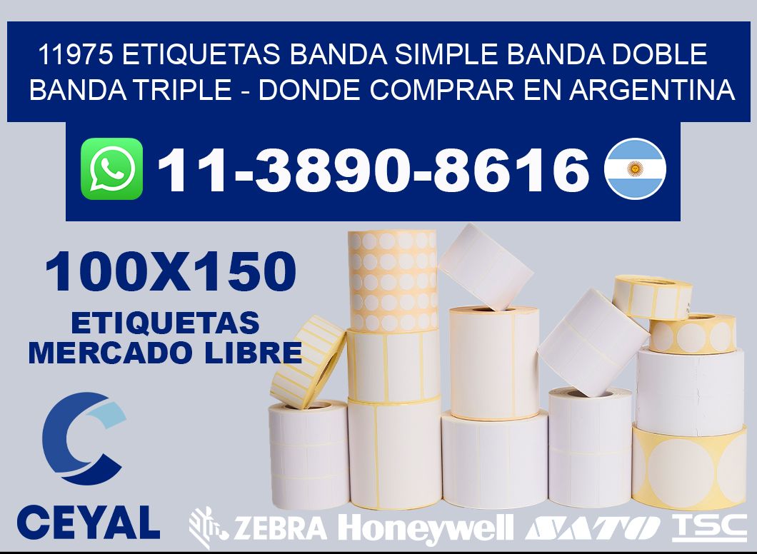 11975 etiquetas banda simple banda doble banda triple - Donde Comprar en Argentina