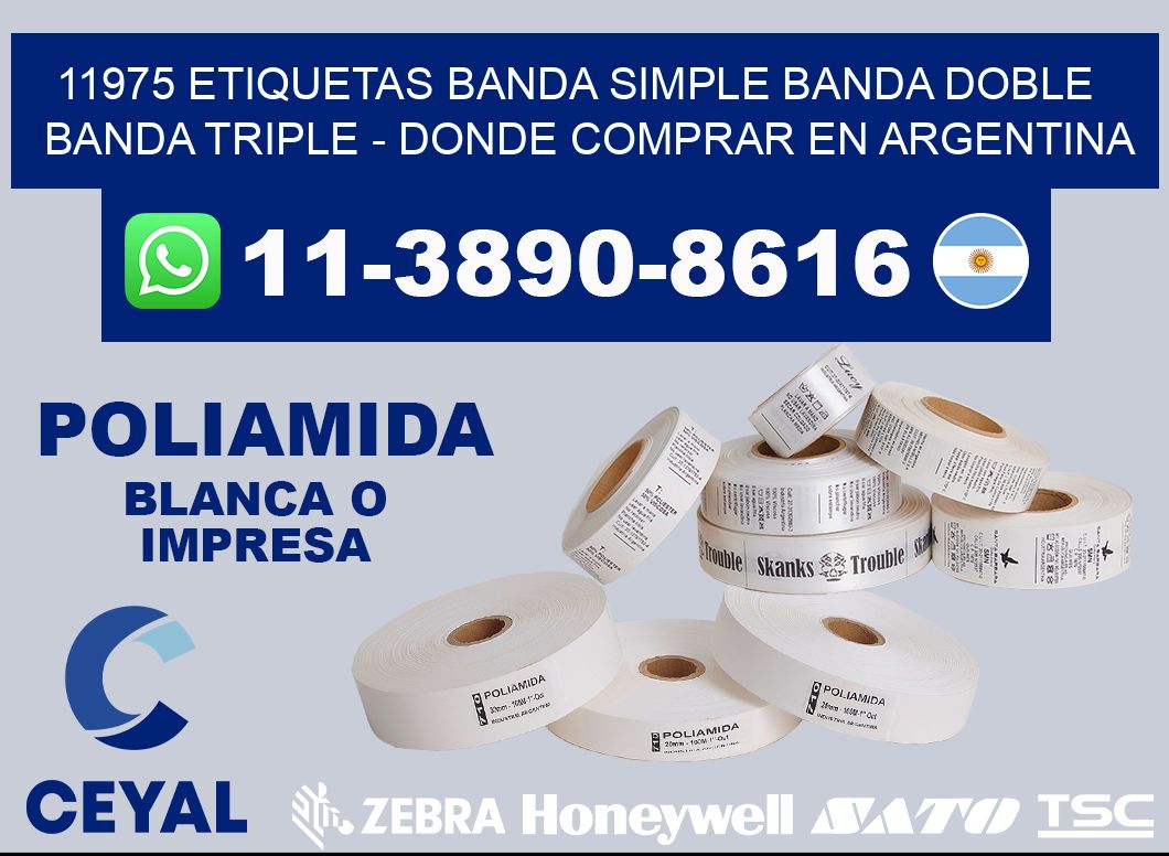 11975 etiquetas banda simple banda doble banda triple - Donde Comprar en Argentina