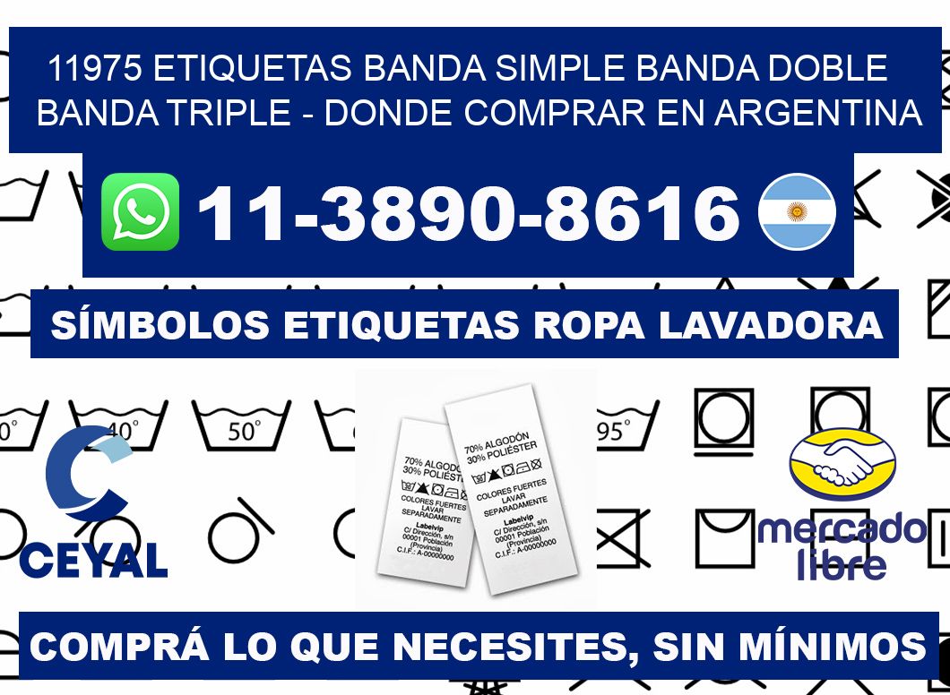 11975 etiquetas banda simple banda doble banda triple - Donde Comprar en Argentina