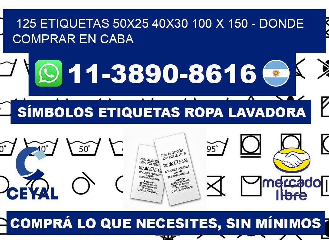 125 etiquetas 50x25 40x30 100 x 150 - Donde Comprar en Caba