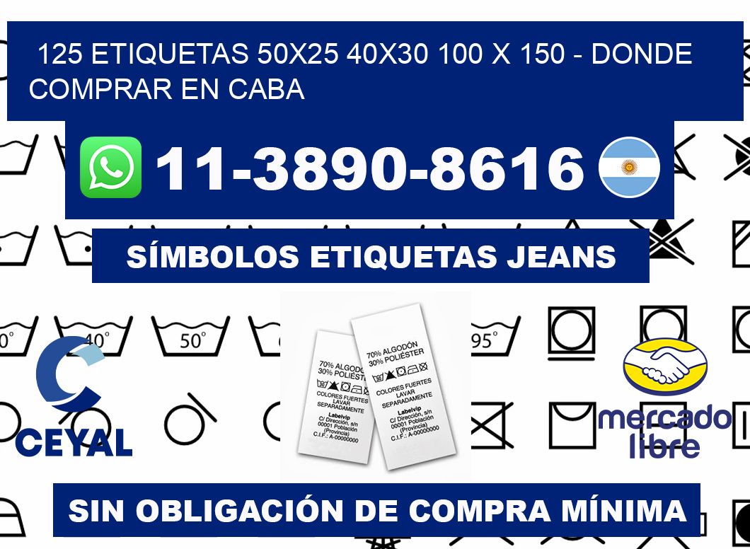 125 etiquetas 50x25 40x30 100 x 150 - Donde Comprar en Caba