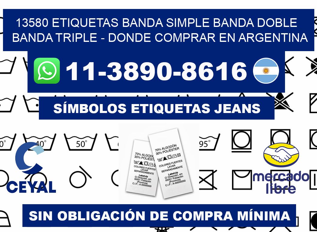 13580 etiquetas banda simple banda doble banda triple - Donde Comprar en Argentina