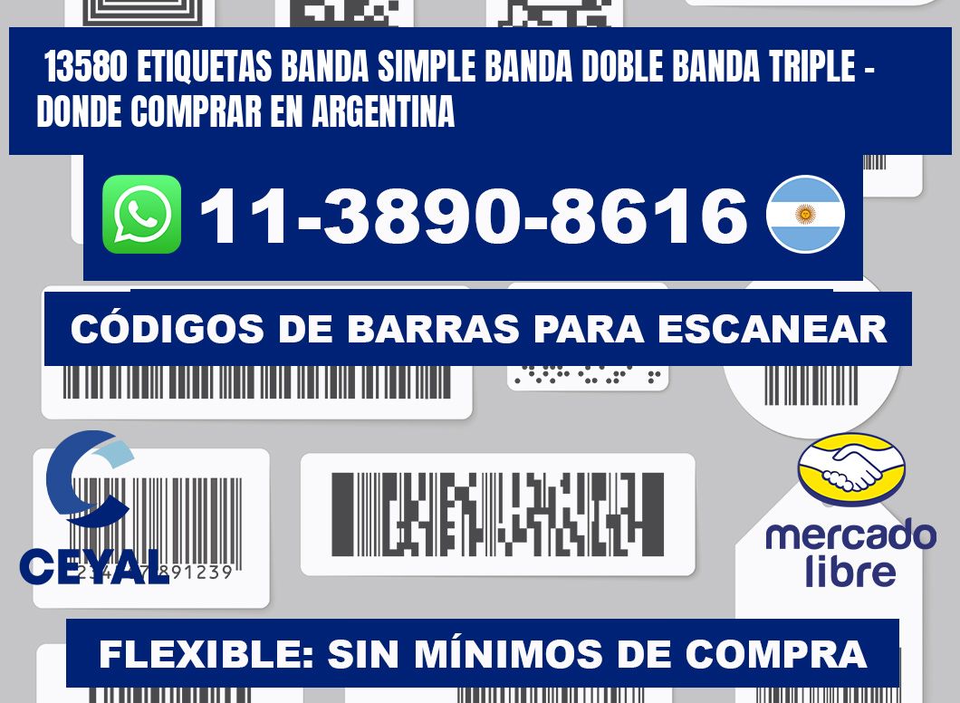 13580 etiquetas banda simple banda doble banda triple - Donde Comprar en Argentina