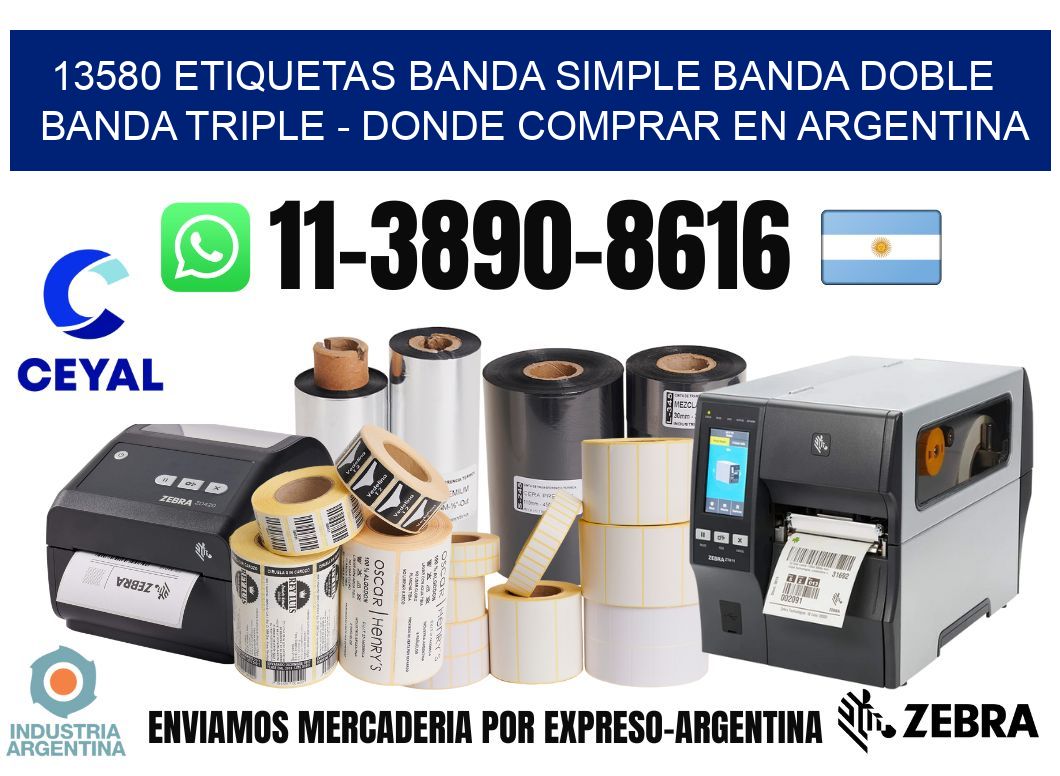 13580 etiquetas banda simple banda doble banda triple - Donde Comprar en Argentina