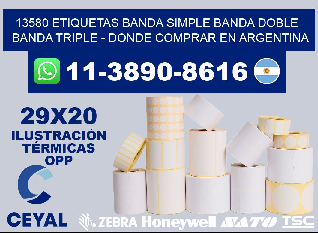 13580 etiquetas banda simple banda doble banda triple - Donde Comprar en Argentina