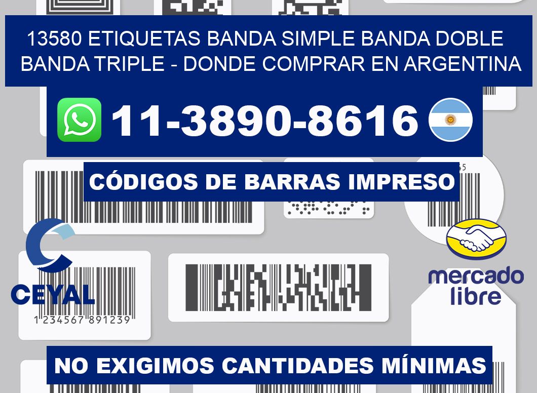 13580 etiquetas banda simple banda doble banda triple - Donde Comprar en Argentina