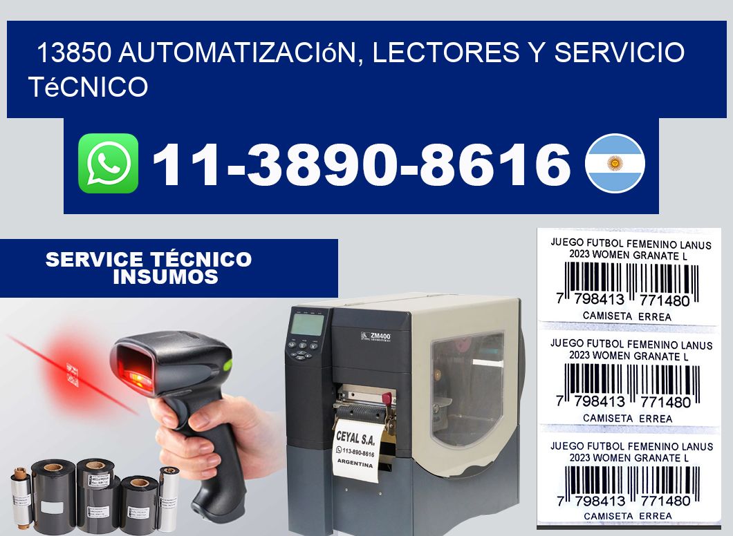 13850 Automatización, Lectores y Servicio Técnico