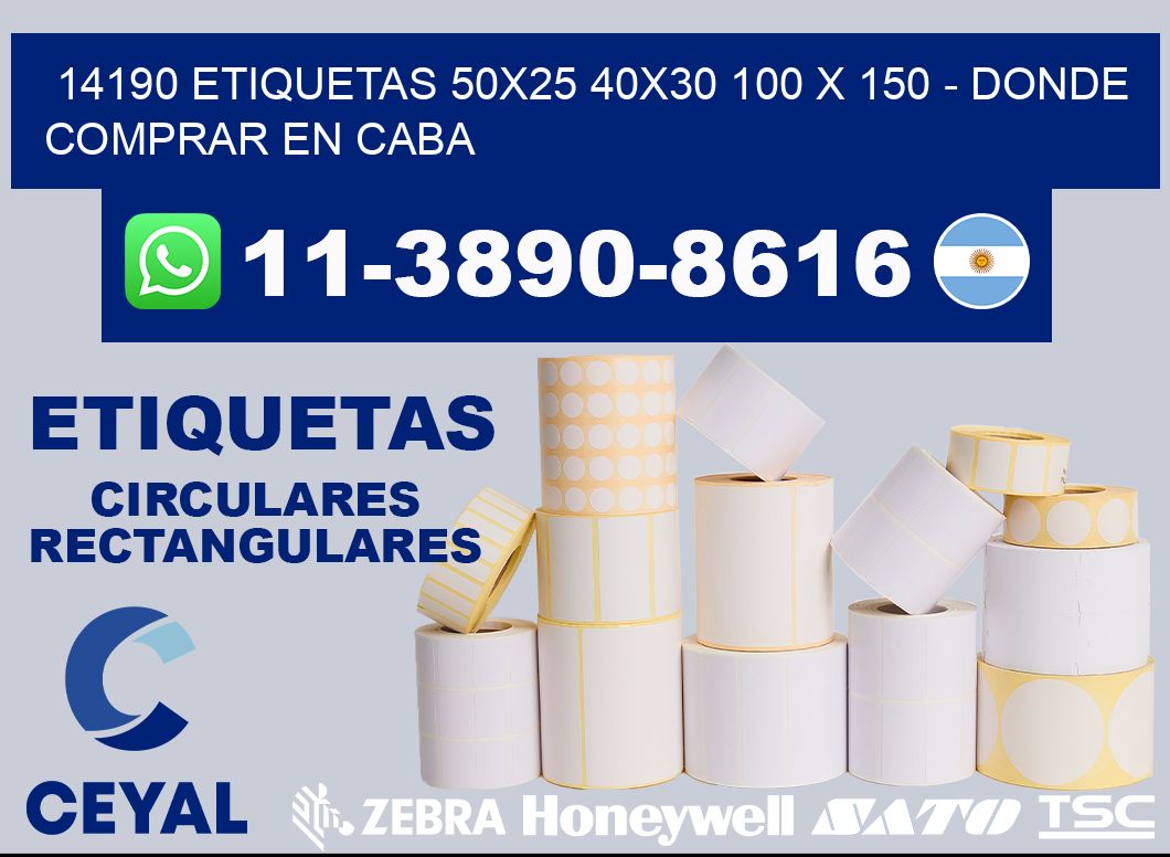 14190 etiquetas 50x25 40x30 100 x 150 - Donde Comprar en Caba