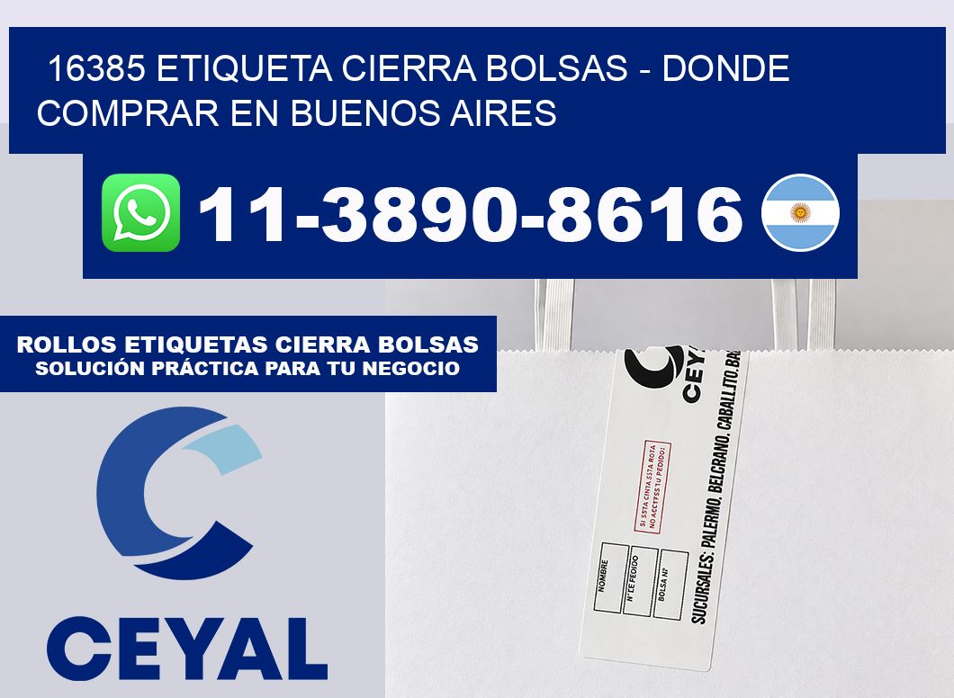 16385 etiqueta Cierra Bolsas – Donde Comprar en Buenos Aires