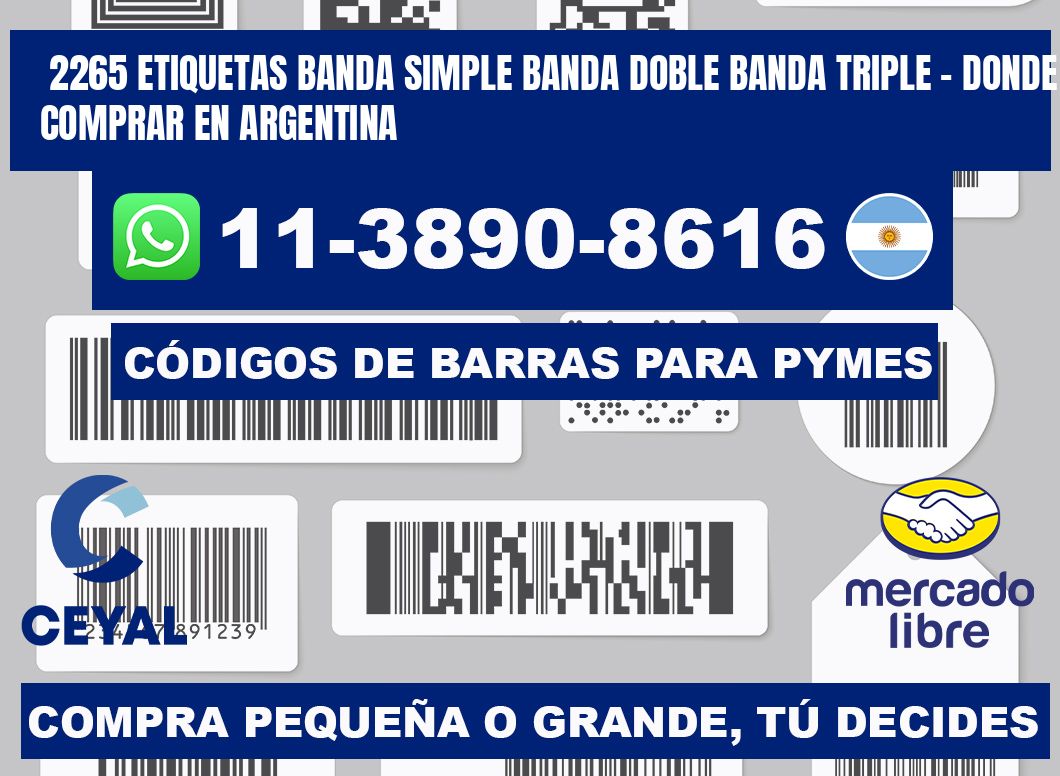 2265 etiquetas banda simple banda doble banda triple - Donde Comprar en Argentina