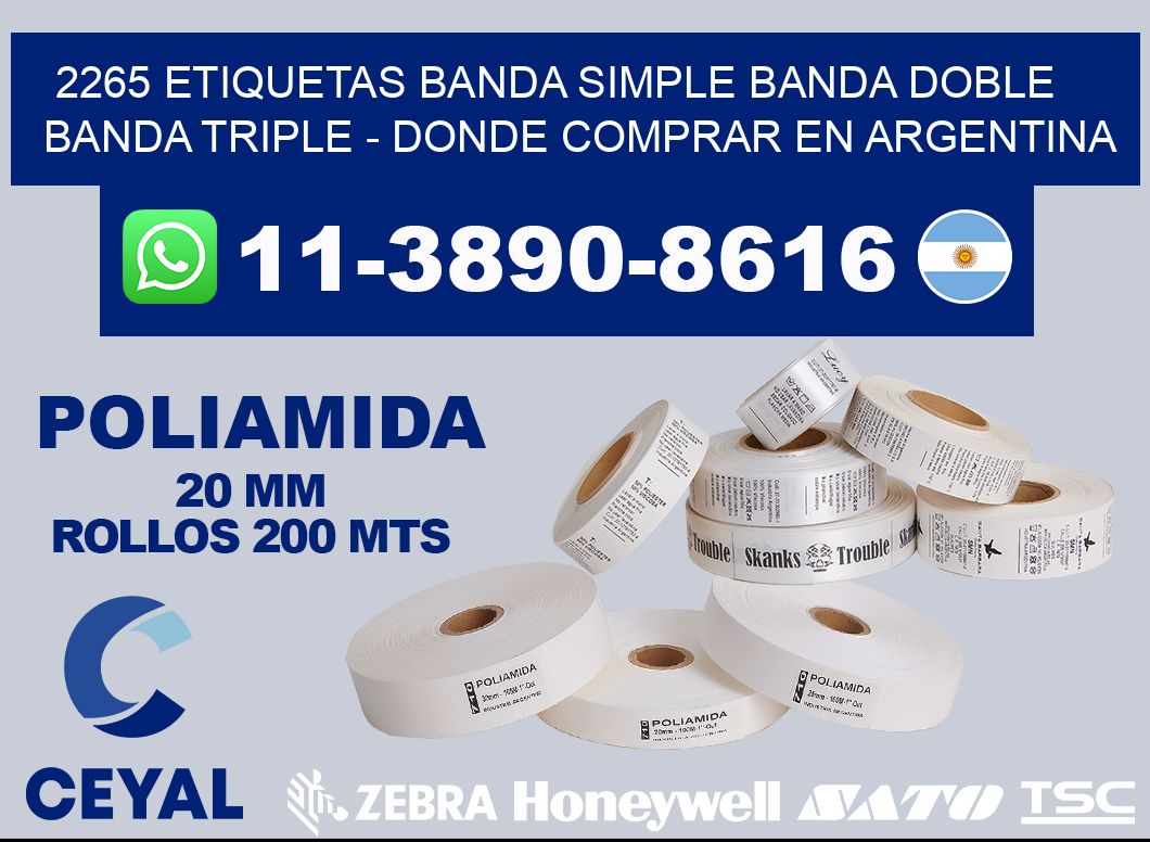 2265 etiquetas banda simple banda doble banda triple - Donde Comprar en Argentina