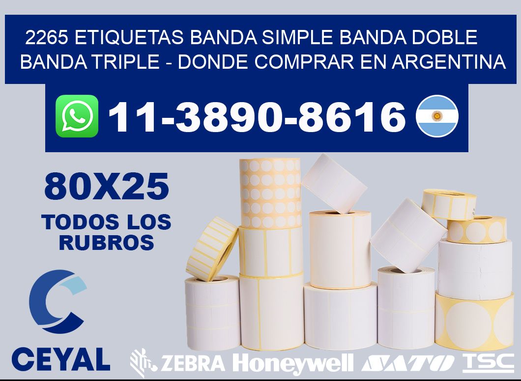 2265 etiquetas banda simple banda doble banda triple - Donde Comprar en Argentina