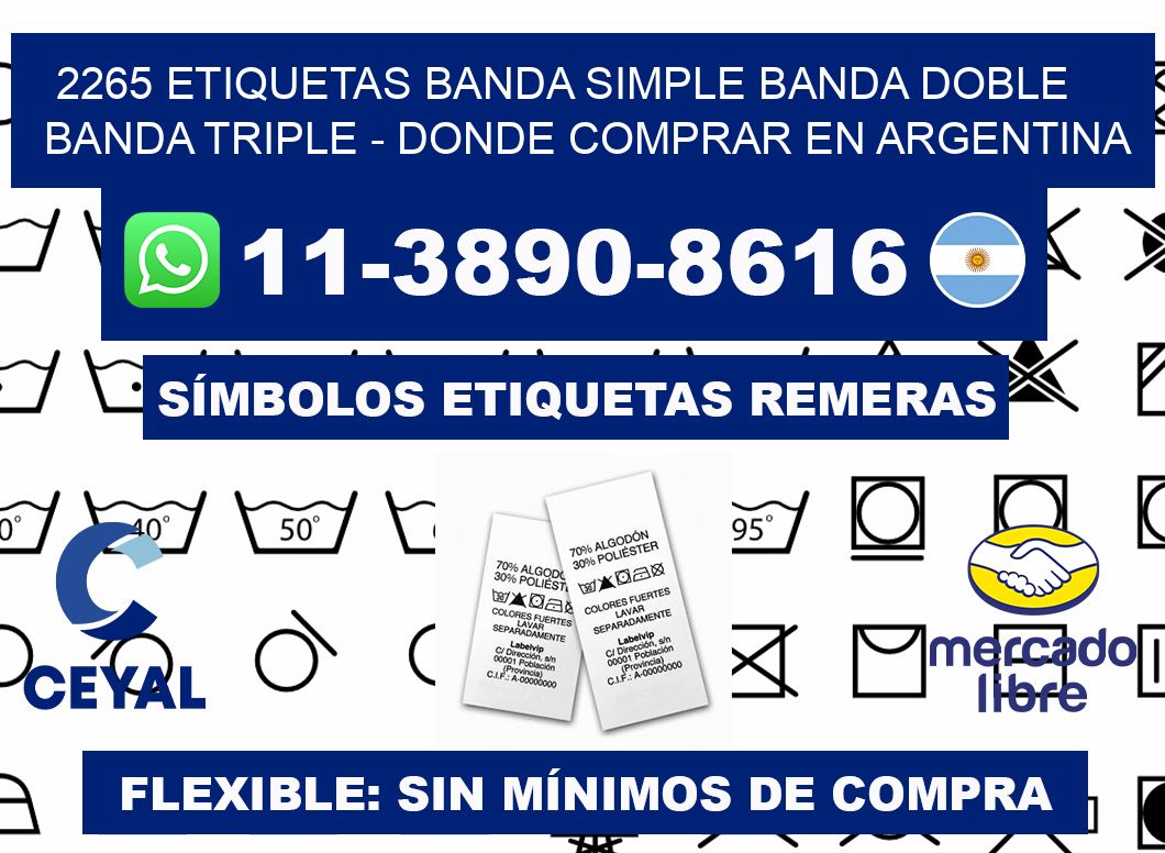 2265 etiquetas banda simple banda doble banda triple - Donde Comprar en Argentina