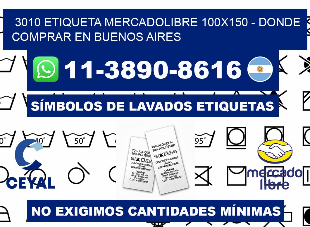 3010 etiqueta MercadoLibre 100x150 - Donde Comprar en Buenos Aires
