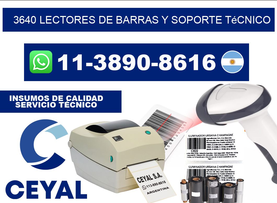 3640 Lectores de barras y Soporte Técnico