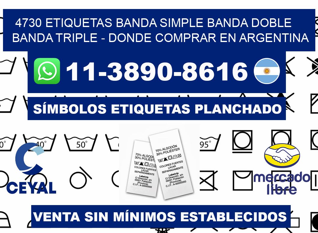 4730 etiquetas banda simple banda doble banda triple - Donde Comprar en Argentina