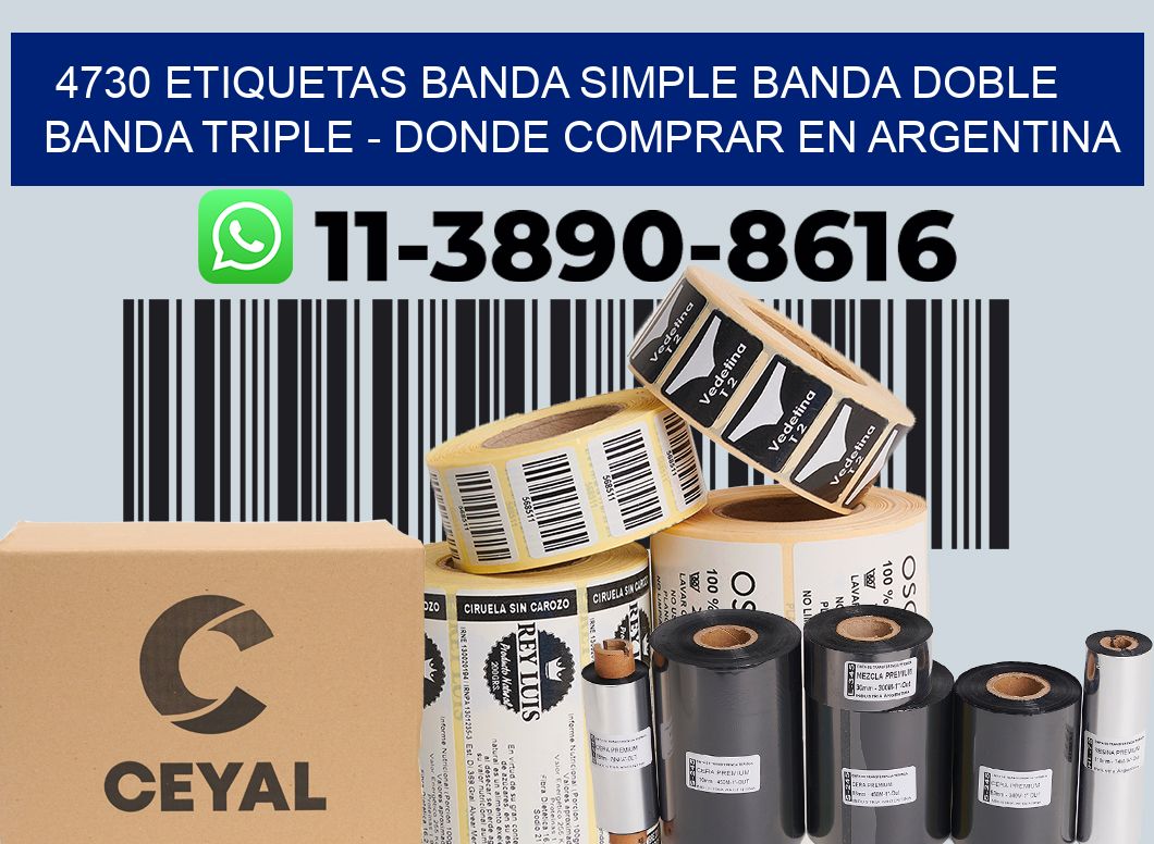 4730 etiquetas banda simple banda doble banda triple - Donde Comprar en Argentina