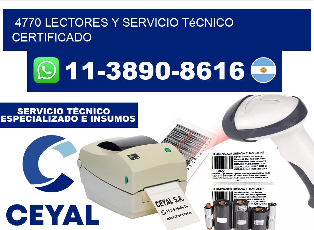 4770 Lectores y Servicio Técnico Certificado