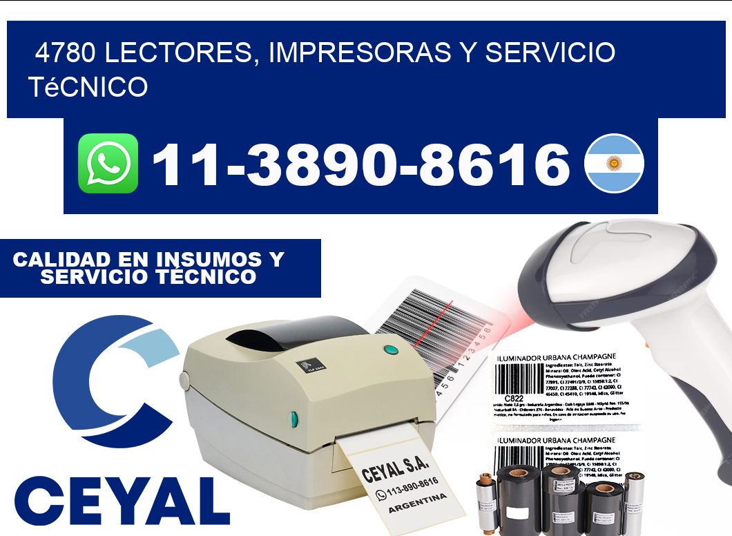 4780 Lectores, Impresoras y Servicio Técnico