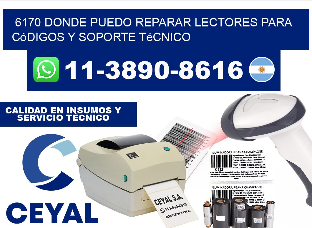 6170 donde puedo reparar Lectores para códigos y Soporte Técnico