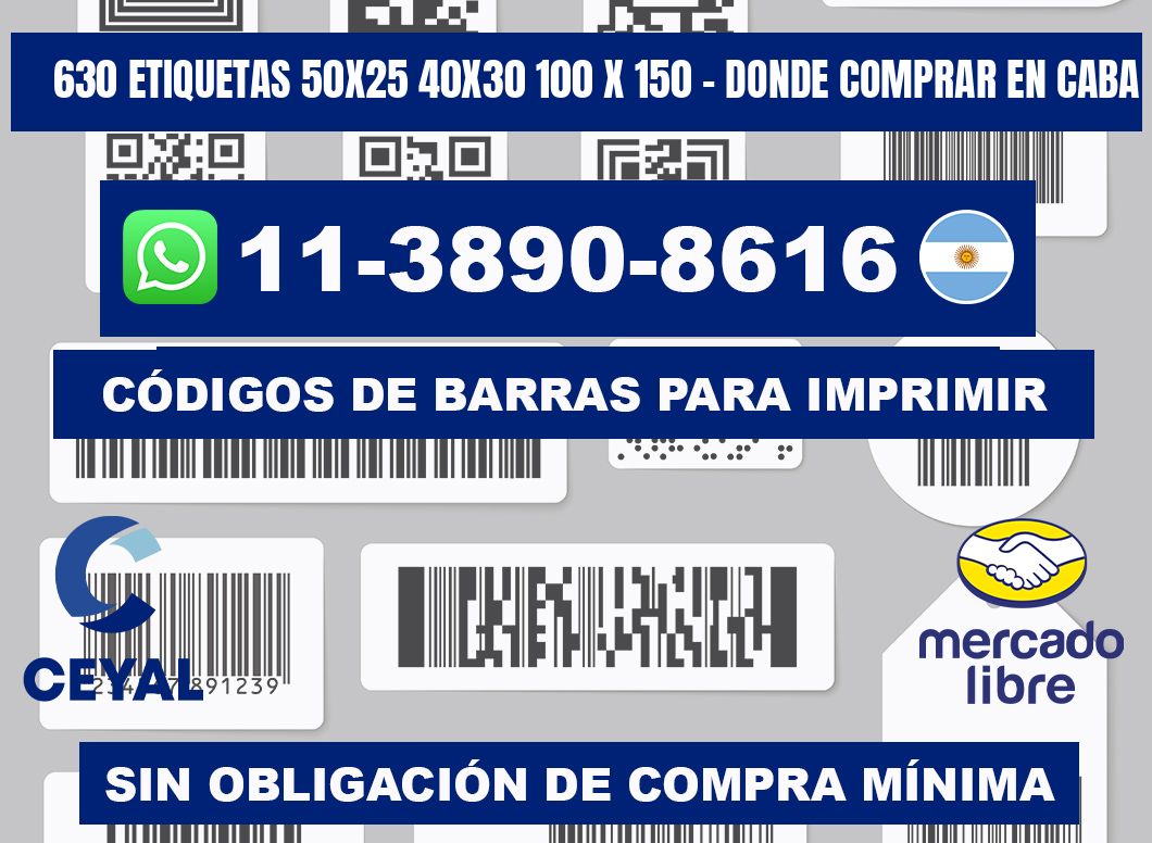 630 etiquetas 50x25 40x30 100 x 150 - Donde Comprar en Caba