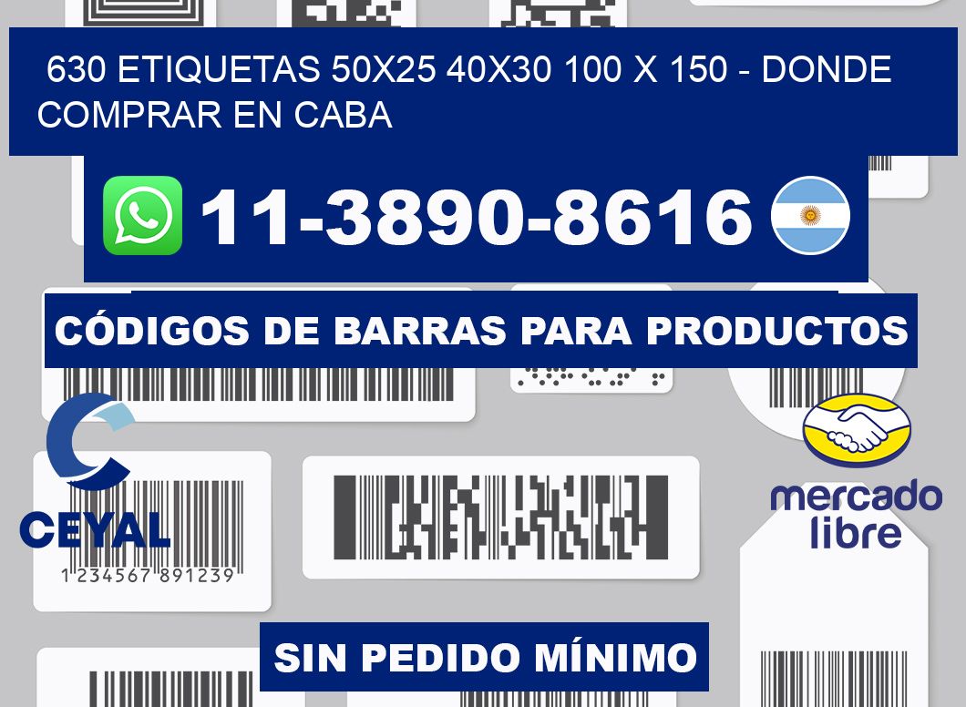 630 etiquetas 50x25 40x30 100 x 150 - Donde Comprar en Caba