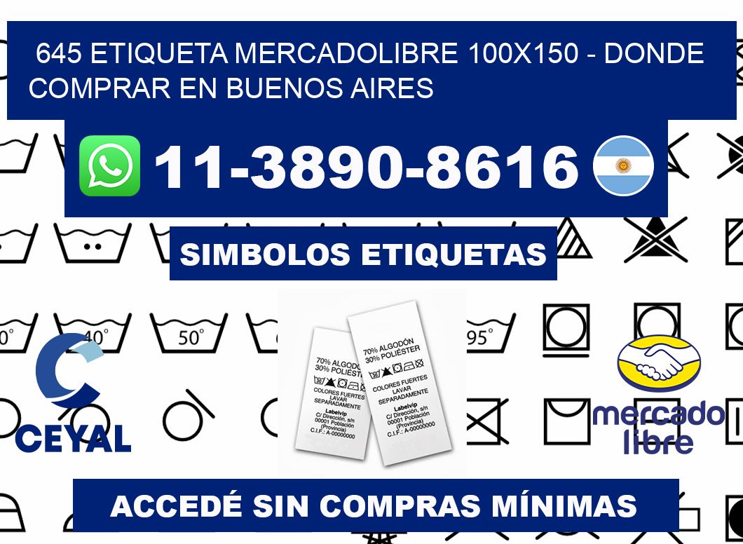 645 etiqueta MercadoLibre 100x150 - Donde Comprar en Buenos Aires