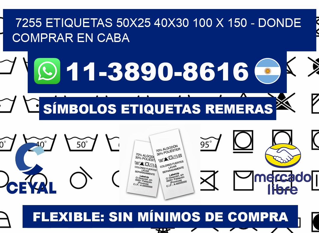 7255 etiquetas 50x25 40x30 100 x 150 - Donde Comprar en Caba