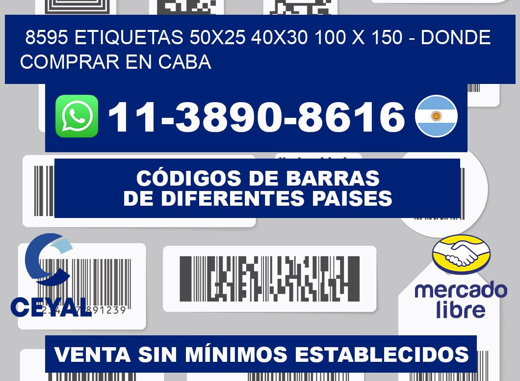 8595 etiquetas 50x25 40x30 100 x 150 - Donde Comprar en Caba