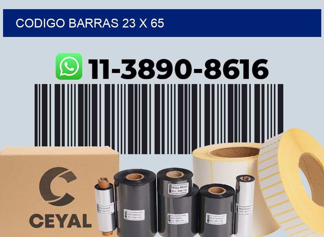 Codigo barras 23 x 65