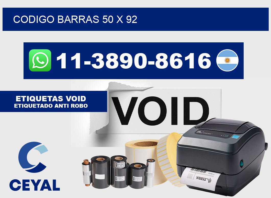 Codigo barras 50 x 92