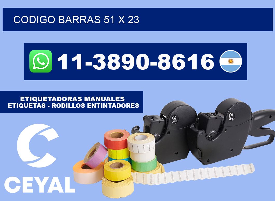 Codigo barras 51 x 23